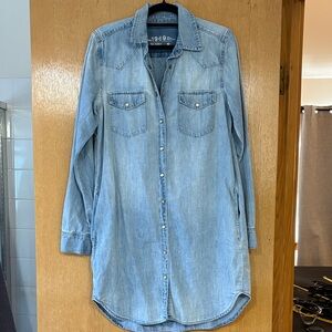 GAP Light Blue Denim Shirt Dress-S